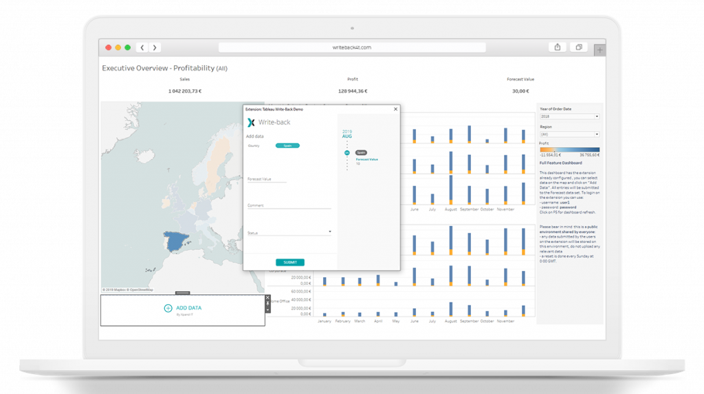 visualization write-back